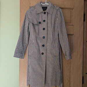 Plaid Trench Coat